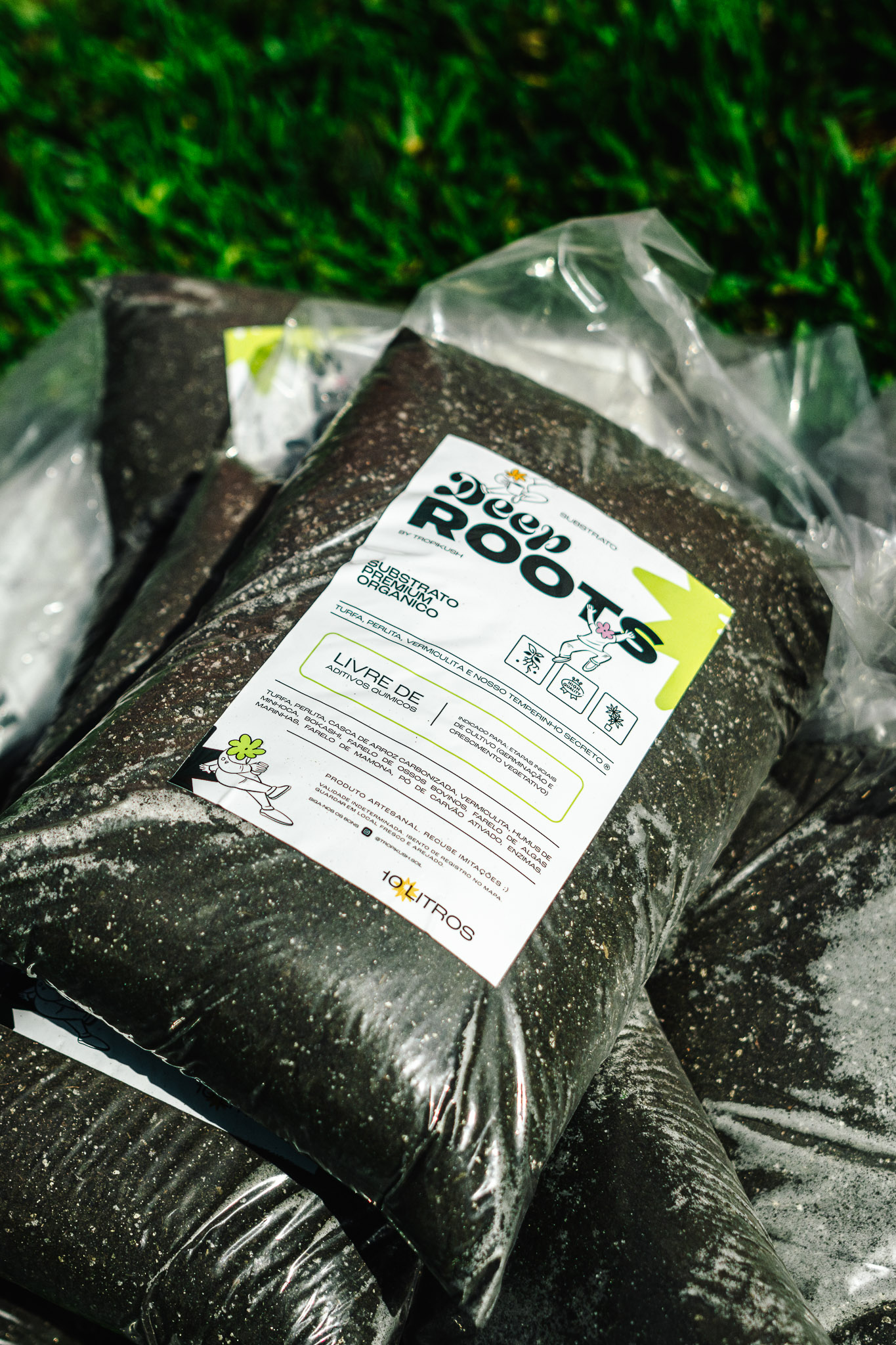 Deep Roots Substrato 10L detalhe da embalagem